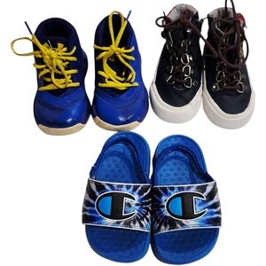 Bundle of 3 Boys Toddler Shoes | Sizes 5K & 6T | Under Armour, Champion, Hiking